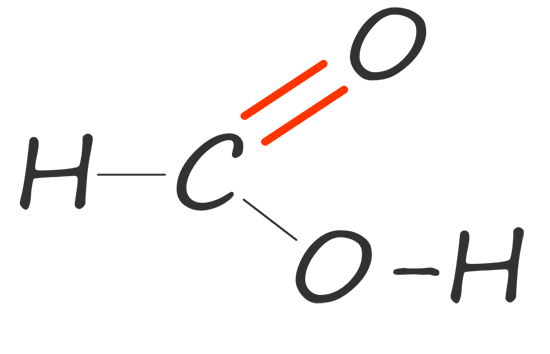 Displayed formula of methanoic acid